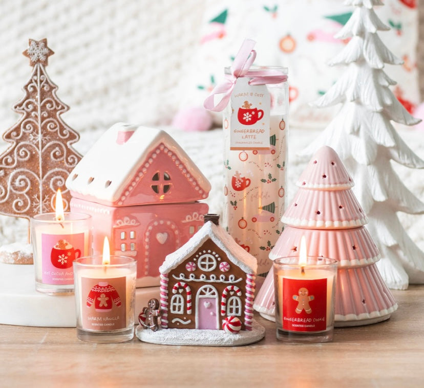 Pink Gingerbread Incense House Set