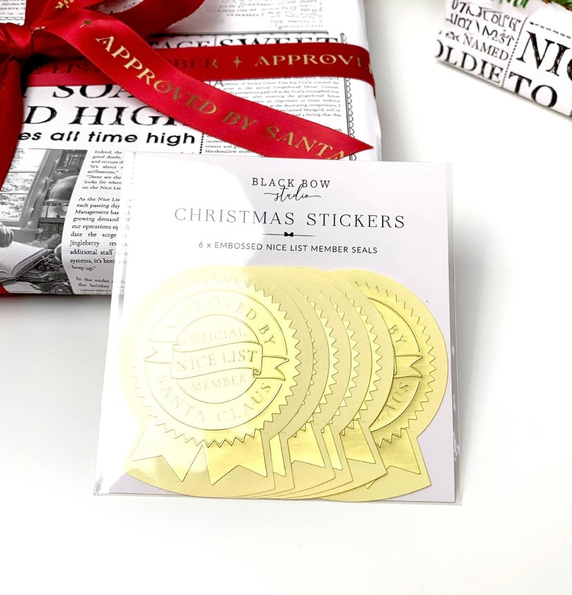 Delivered By Santa Stickers