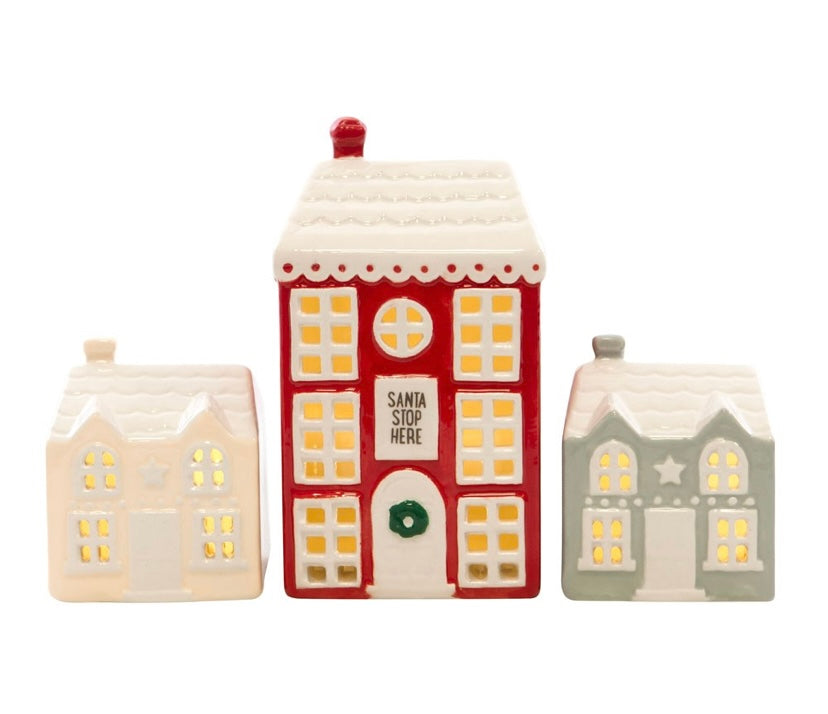 Light Up Christmas Village Set