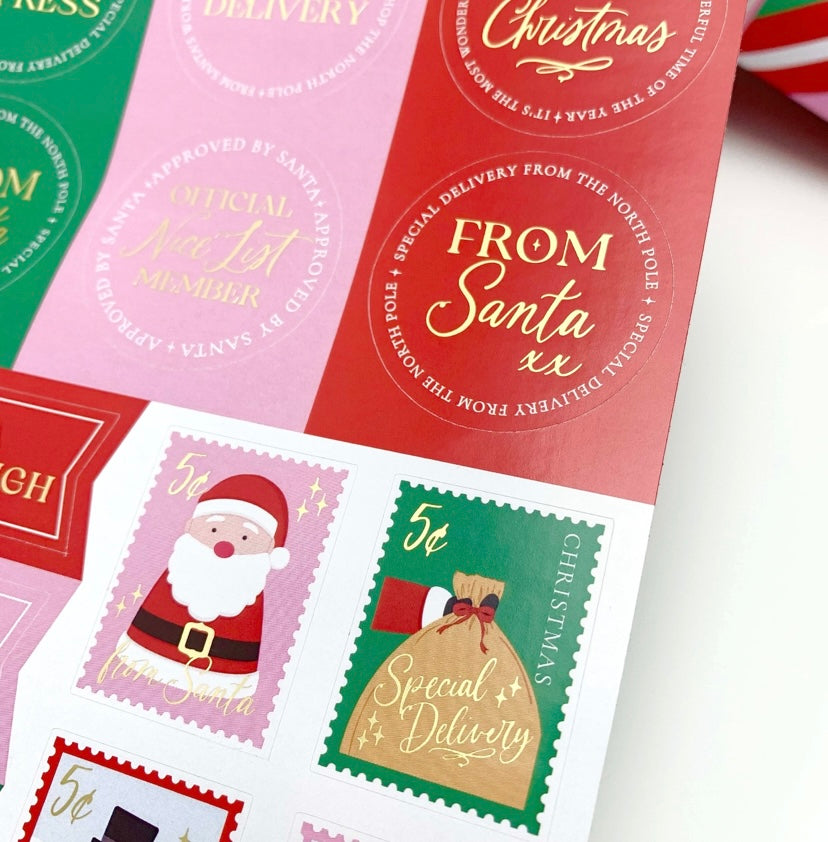 Christmas Stickers x3 sheets