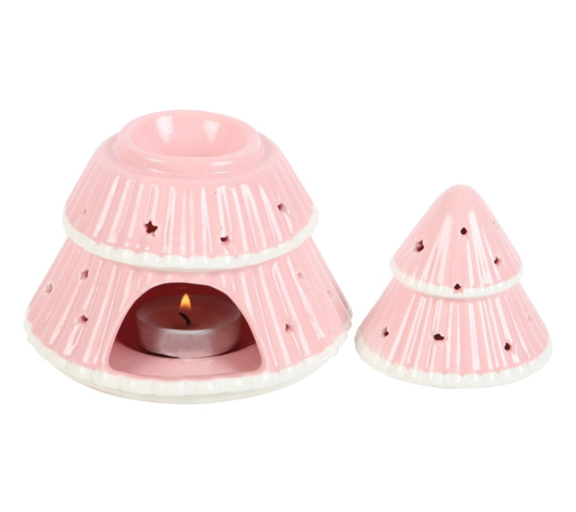 Pink Christmas Tree Oil Burner