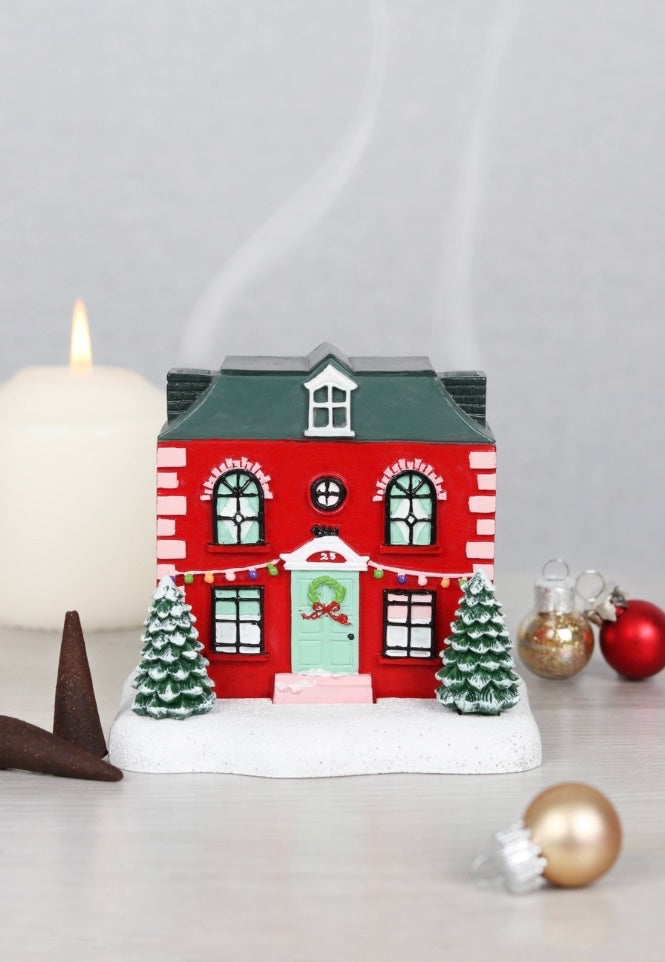 Christmas House Incense Burner Set
