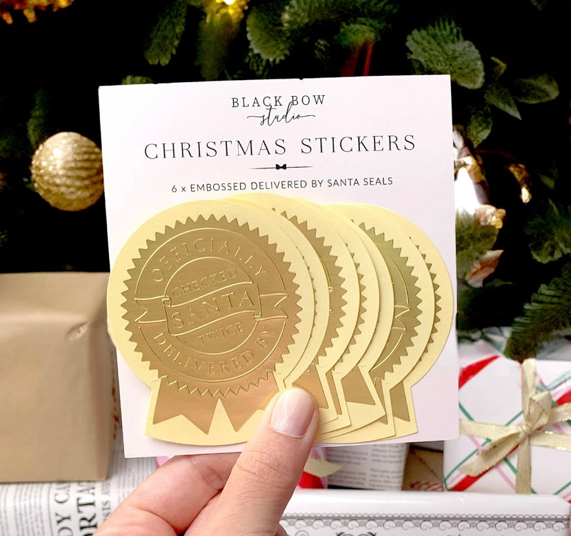Delivered By Santa Stickers