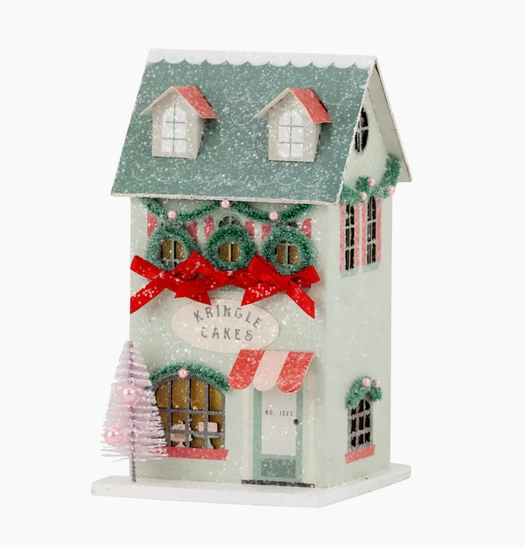 Christmas Village light Up Cake Shoppe