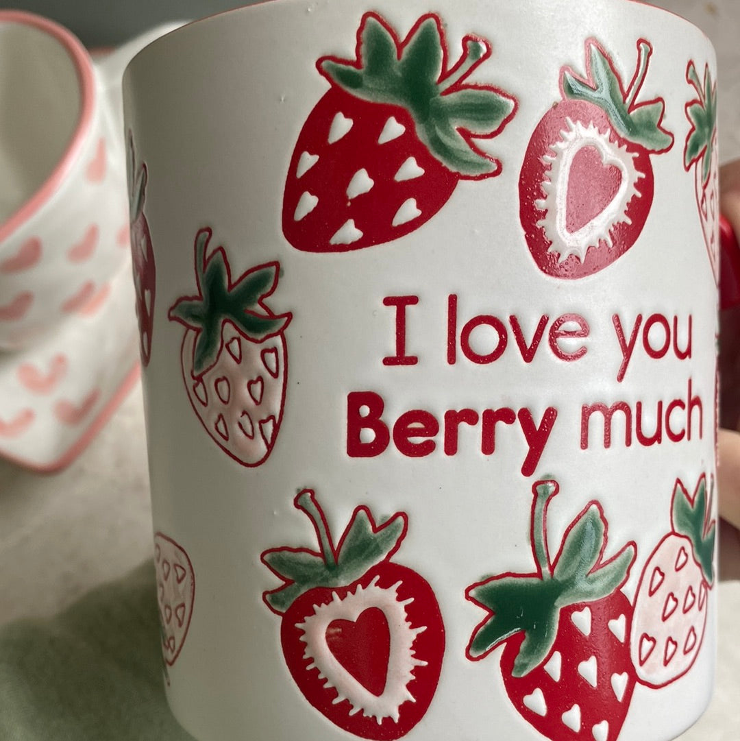 I love you berry much mug