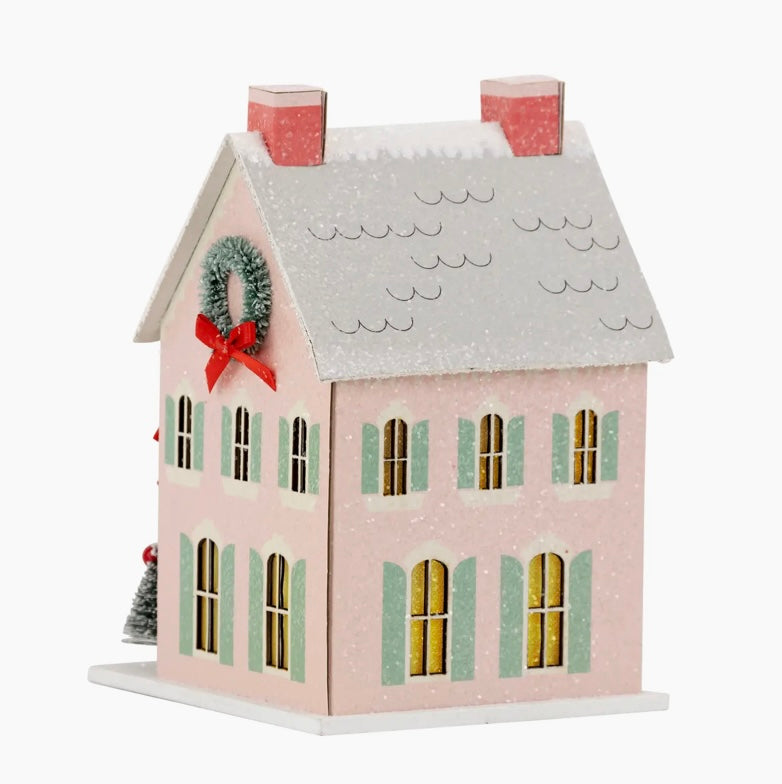 Christmas Village Light Up Merry House