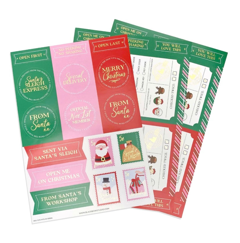 Christmas Stickers x3 sheets
