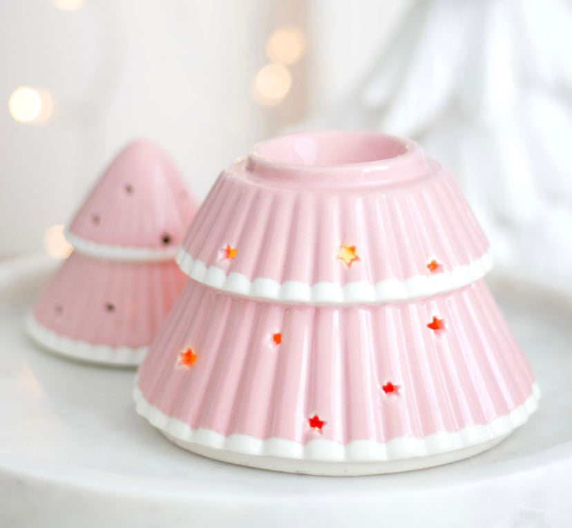 Pink Christmas Tree Oil Burner