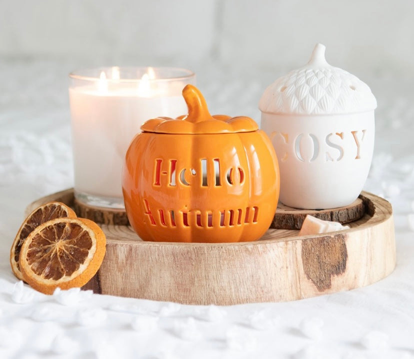 Cosy pumpkin Autumn Acorn Tealight Candle Holder