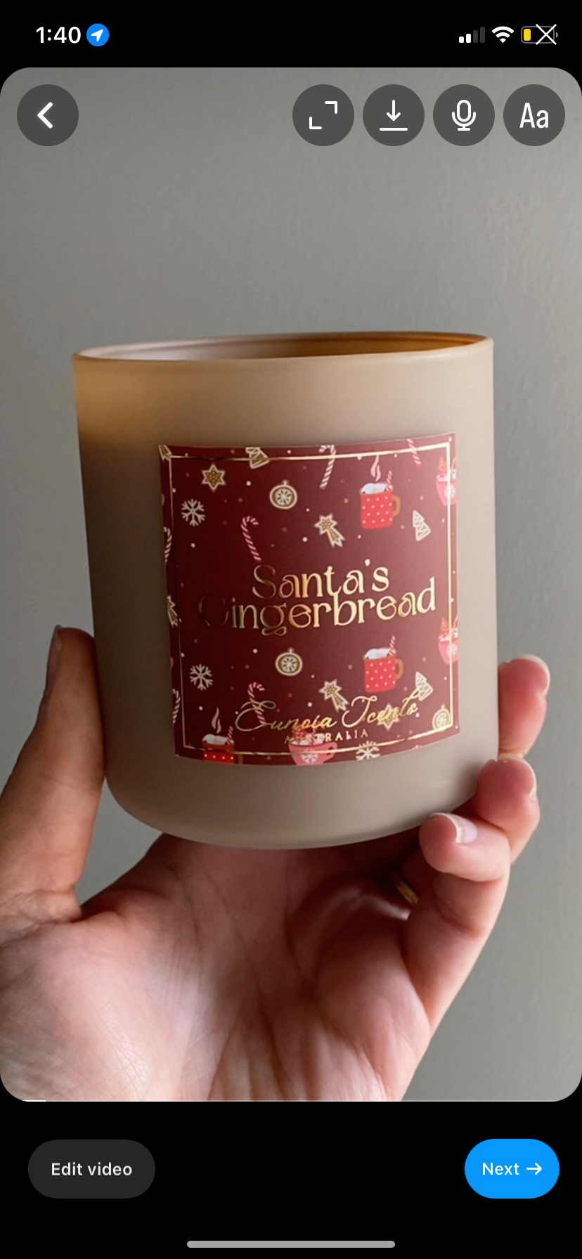 Santa’s Gingerbread Candle