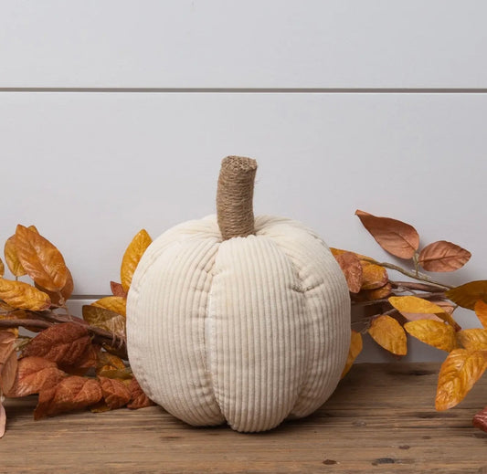 Pumpkin Cream Corduroy with Jute Wrapped Stem Small