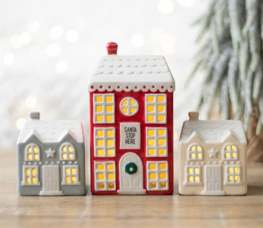 Light Up Christmas Village Set