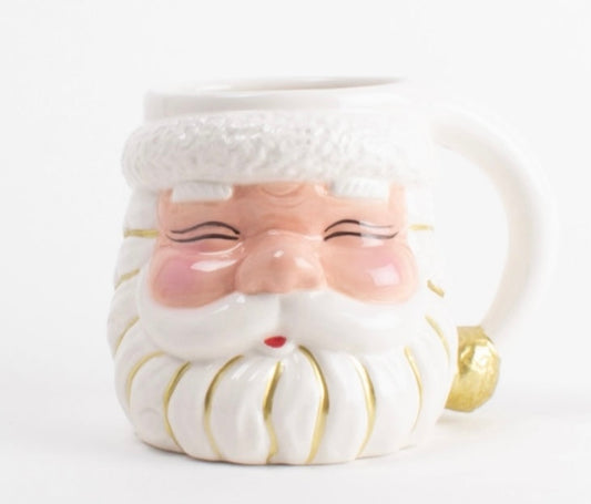 Wonderland White Santa Mug