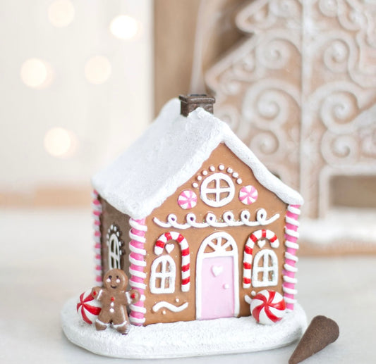 Pink Gingerbread Incense House Set