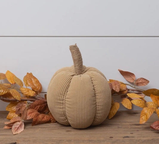 Pumpkin Tan Corduroy with Jute Stem Medium