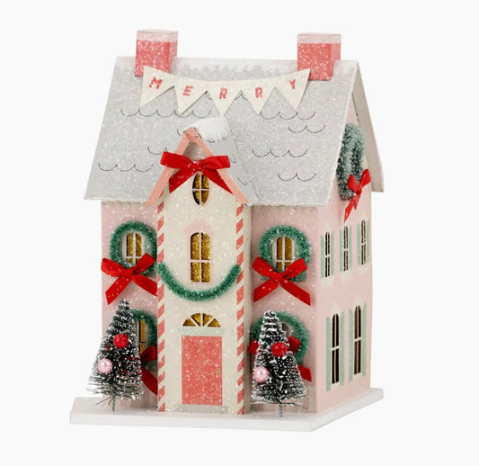 Christmas Village Light Up Merry House