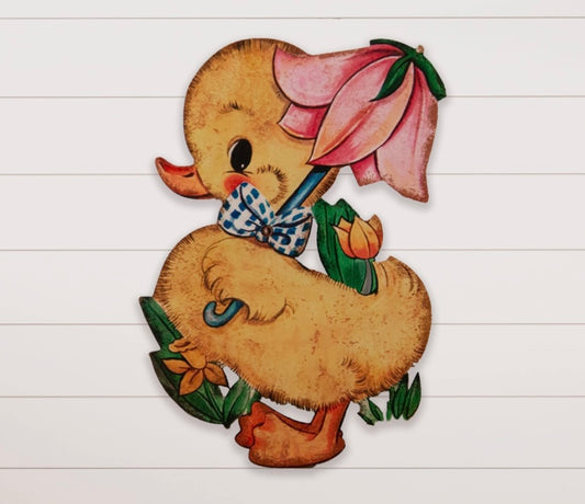 Vintage Duck Tulip Sign