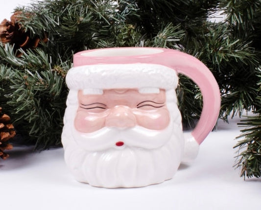 Candy Pink Santa Mug